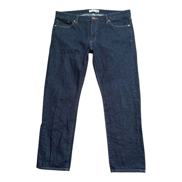 Uniqlo Ines de la Fressange Slim Straight Jeans Dark Wash Preowned Size 6 - Picture 1 of 8